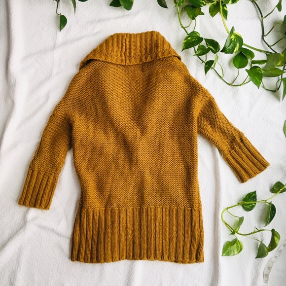 LOFT•Sunflower gold chunky wool cardigan🦙🌻 - Picture 5 of 7